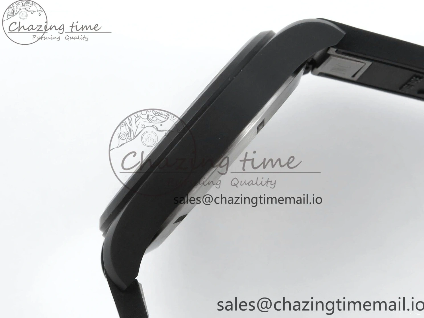 MIROTIME 0219 Pilot Top Gun IW326901 M+F 1:1 Best Edition Black Dial on Black Rubber Strap A SportInspired 6999